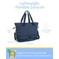 thumbnail image 4 of BAGSMART Weekender Overnight Bag, 39L Large Travel Duffle Tote Bag, Fashion Carry On Gym Bag Water-Resistant Shoulder Handbags with Shoe Compartment, Navy Blue, 4 of 7