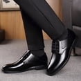 thumbnail image 3 of YUEHUA Men's Dress Shoes Leather Wingtip Formal Business Oxford Shoes Brogue Retro Derby Dress Shoes for Men, 3 of 9
