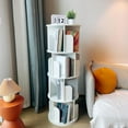 thumbnail image 3 of Wooden Rotating Bookshelf Display Floor Standing Bookcase Storage Rack for Kids&amp;Adults Multi-Functional Bookshelf Organizer, 3 of 4