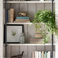 thumbnail image 5 of Avondale 8' Tall Wood Bookcase Wall With Ladder Storage Organizer Display White, 5 of 8