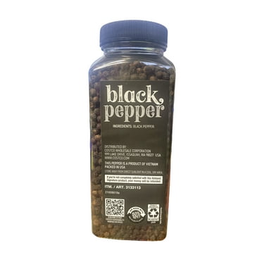 Black Pepper 6.3 oz (178g) Whole Peppercorns No Grinder