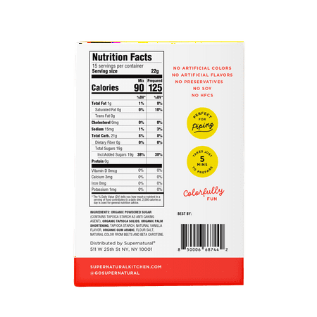 Naturally Colorful Frosting Mix, Fruit Punch Red