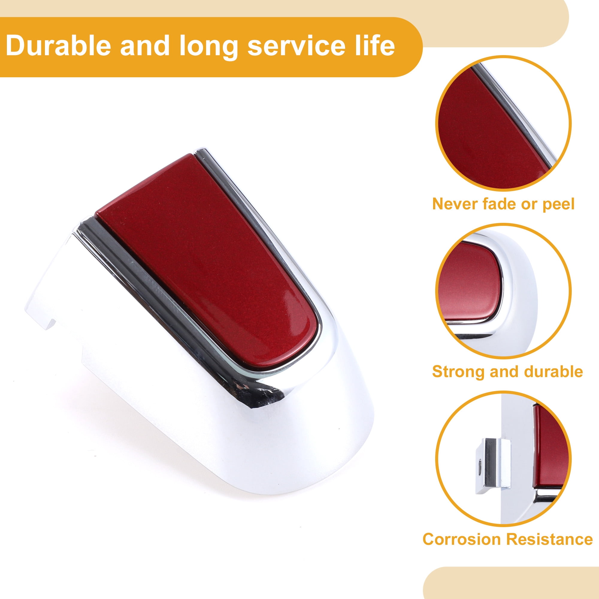 Unique Bargains Car Door Handle Cover Red for Chevrolet Malibu 2016-2018