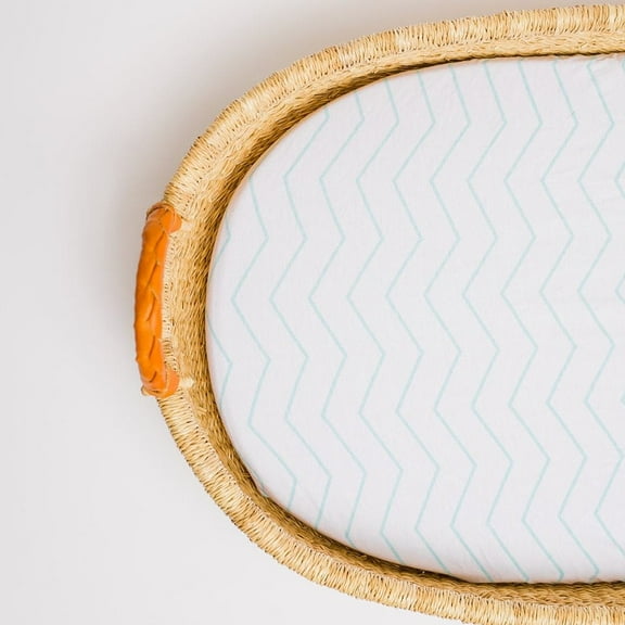 Mint Zig Zag Changing Pad Cover