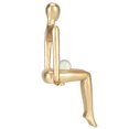 thumbnail image 2 of Estatua sentada de decoración dorada, escultura artística abstracta coleccionable de resina, escultura de escritorio, decoración de mesa para decoración del hogar, 2 of 5