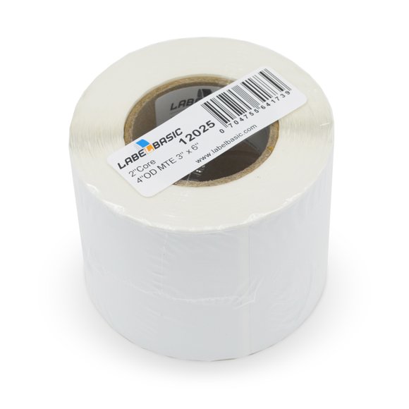 3" x 6" Matte Label Rolls 200 Labels Per Roll, 2 Inch Core, 4 Inch OD