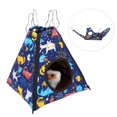 thumbnail image 1 of Cozy Blue Hammock Sleeper for Small Animals - Ferrets, Rats, Guinea Pigs, and More! Ideal Cage Accessory for Comfort and Rest., 1 of 4