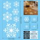 thumbnail image 5 of Fiudx Decoraciones navideñas para interiores Papel tapiz autoadhesivo para decoración de pared con copos de nieve blancos navideños para baño y sala de estar, 5 of 7