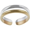 Brinley Co. Sterling Silver and Gold-Fill Handcrafted Two Band Toe Ring