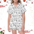 thumbnail image 2 of Ensemble de Pyjama à Manches Courtes pour Filles, Décontracté et Confortable, pour Jouer et Se Reposer, 2 of 4