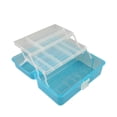 thumbnail image 2 of capas Box de almacenamiento plegable Caja de herramientas Multi compartimentos Case de herramientas de almacenamiento de contenedores para claro, 2 of 9