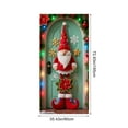 thumbnail image 3 of Twfbrm Christmas Door Cover, Christmas Decorations, 35"x73" Merry Christmas Fabric Front Door Banner with Gnome Wreath Design, Winter Holiday Photography Backdrop Xmas Hanging Porch Sign for Party, 3 of 9