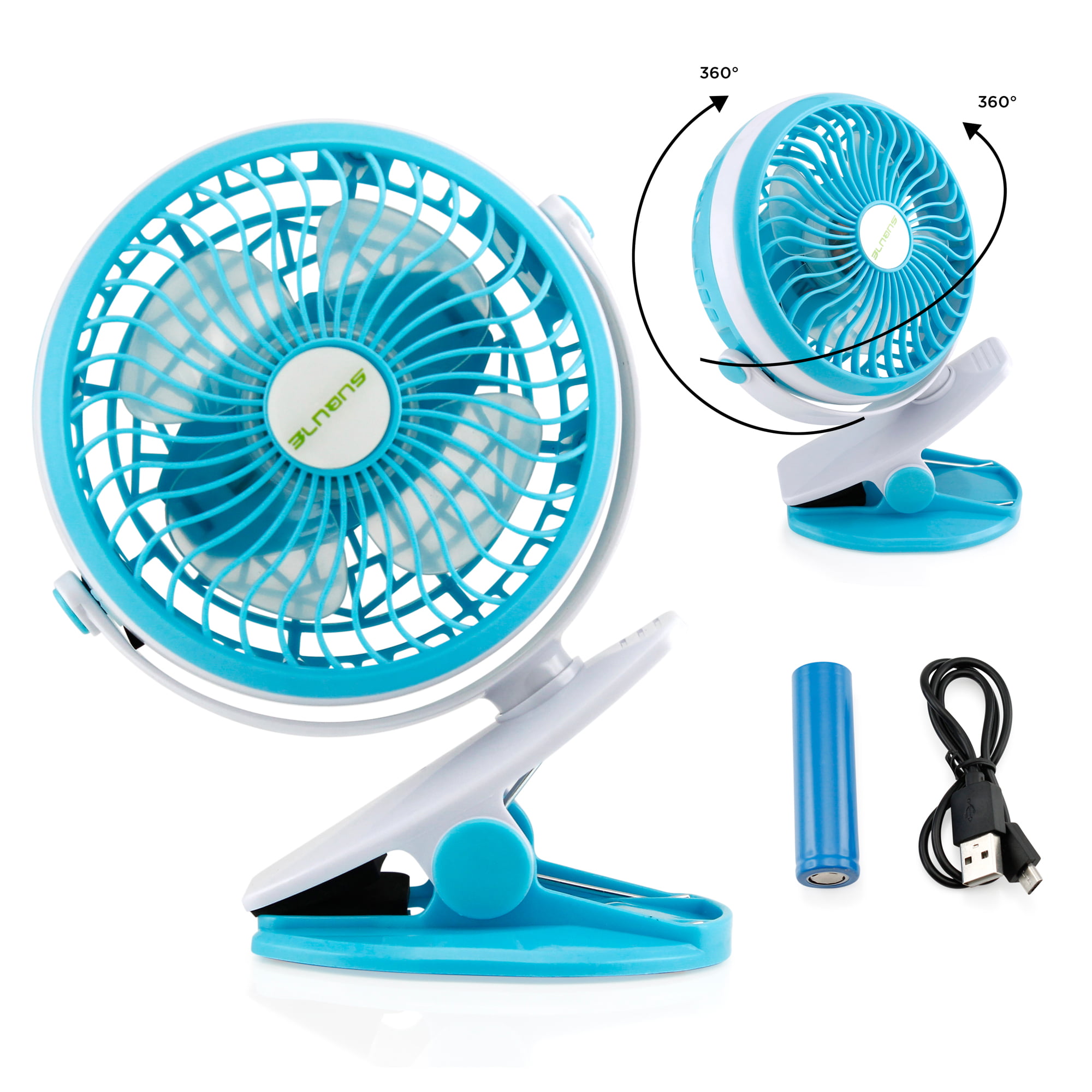 outdoor Dorm TianNorth Clip Fan Rechargeable Battery Operated Clip on Mini Desk Fan For Baby Strollers,Home White Office 