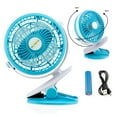 thumbnail image 2 of Portable Fan Rechargeable Battery USB Mini Rotation Clip On for Baby Stroller Car Camping Desk, 2 of 6