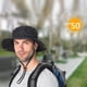 thumbnail image 5 of Sombrero de cubo impermeable para lluvia para mujer, de ala ancha, de verano, UPF50+, sombrero de vaquero para el sol, sombrero de playa flexible suave y plegable para hombre, 5 of 5