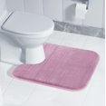 thumbnail image 2 of LAICAIW Memory Foam Toilet Bath Mat U-Shaped, 24 X 20 Inches,Soft and Comfortable, Super Water Absorption, Non-Slip, Machine Wash and Easier to Dry for Bathroom Commode Contour Rug, Mauve, 2 of 7