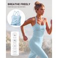 thumbnail image 3 of IDOPIP Womens Tank Top Built in Bra Yoga Workout Tops Crop Halter Neck Womens Padded Sport Back Bras Cami Athletic Gym Cropped Tanks Spaghetti Strap Woman Backless Running Camisole, 3 of 6