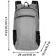 thumbnail image 4 of Camping Daypack, Travel Backpack, Waterproof, 20L Foldable Hiking Daypack, Light Gray, 4 of 5