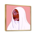 thumbnail image 3 of Beautiful Abstract Smiling Afro African Woman With Vitiligo 30 in x 30 in Framed Painting Canvas Art Print, by Designart, 3 of 5