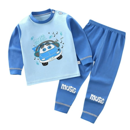 

Simple Set 6 Month Old Girls Clothes Toddler Kids Baby Pjâs Boys Girls Long Sleeve Cute Cartoon Tops Pants Sleepwear Pajamas Outfits Set 2PCS Boys Robes Size 16