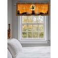 thumbnail image 3 of Halloween Valances for Windows Witch Cat Castle Pumpkin Cat Silhouette Orange Rod Pocket Curtains Valance Short Window Treatment Drapes for Living Room, Bedroom Bathroom 60"&nbsp;W x 18" L, 3 of 5