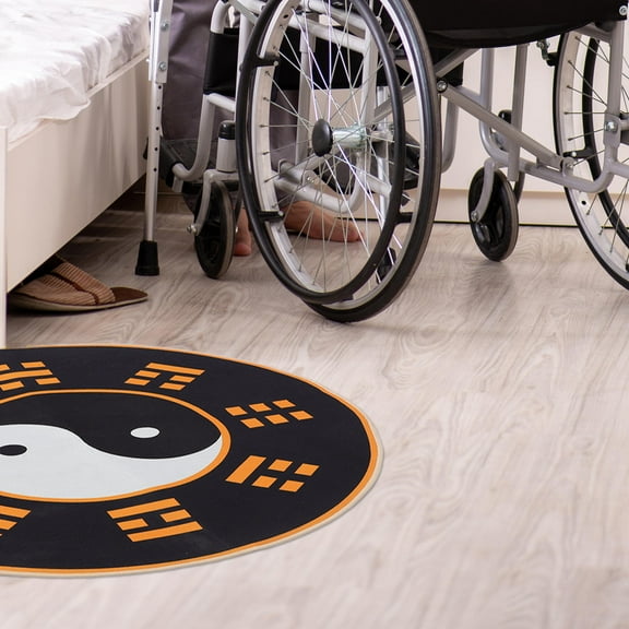 EXHUMKY Non-Skid Chair Mat for Floors, Polyester Floor Protector, Multi-Color, Office and Home Use