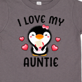thumbnail image 4 of Inktastic I Love My Auntie with Cute Penguin and Hearts Girls Toddler T-Shirt, 4 of 5