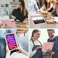 thumbnail image 6 of Dteck Case for Apple iPad mini 6th Generation 2021 8.3-inch,Shockproof Rubber 3-layer Protection Heavy Duty Armor Hybrid Drop-Proof Kickstand Protector Cover for iPad mini 6,Rosegold, 6 of 7