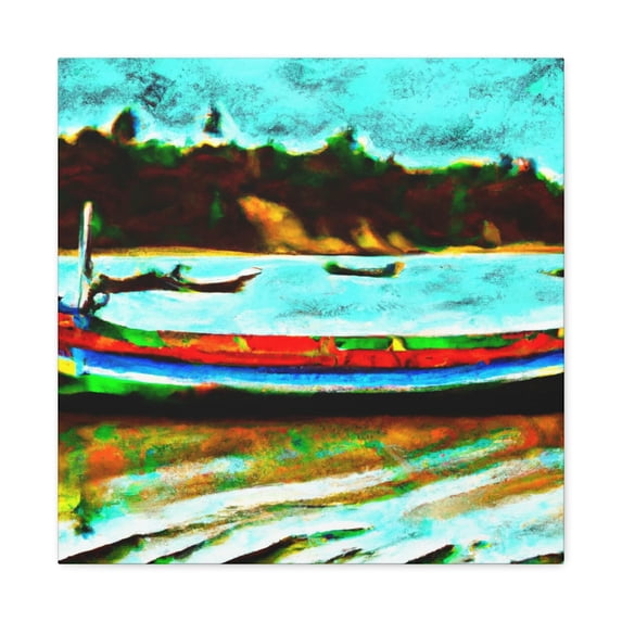 Sunlit Sailboat Journey - Canvas