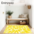 thumbnail image 3 of ODIKA 5'x7' Machine Washable Non-Slip Area Rug, Abstract Lightning Bolt Zigzag with Electric Energy High Traffic Rug with Pad, Yellow, 466245, 3 of 8