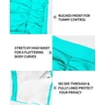 thumbnail image 4 of Charmo Womens Swim Shorts High Waisted Tummy Control Swimsuit Bottoms Ruched Board Shorts, 4 of 6