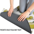 thumbnail image 3 of Yellow Lemon Fruit Slices White Pattern Hot Yoga Mat Towel Non Slip for Hot Yoga - Quick-Drying Yoga Mat Cover with 4 Corner Pockets with Travel Bag - Hot Yoga Towel Non Slip 74"x26", 3 of 6