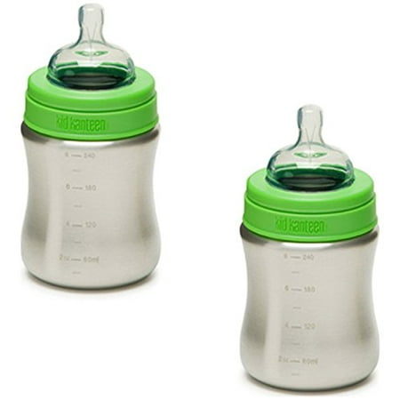 Klean Kanteen Kid Kanteen Stainless Steel Baby Bottle Bundle - 2 Items: 9