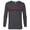 Charcoal Heather, variant on Marvel Deadpool Movie Logo - Long Sleeve T-Shirt for Men - Customized-White