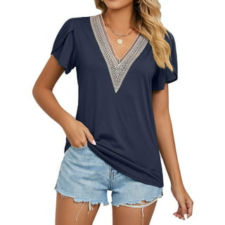 Women's Clementine Jersey Short-Sleeve V-Neck T-Shirt - Walmart.com