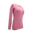 thumbnail image 4 of ACTIVE UNIFORMS Women's Under Scrub Tee Crew Neck Long Sleeve T-Shirt (Rose, 3X-Large), 4 of 6