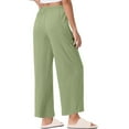 thumbnail image 2 of Maplenight Wide Leg Pants for Women Plus Size Drawstring Loose Cotton Linen Casual Trousers with Pockets, 2 of 6