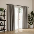 thumbnail image 2 of Umbra Midnight 3/4" Expandable Double Blackout Curtain Rod 42-120", 2 of 7