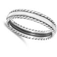 thumbnail image 4 of Simple Rope Border Ring .925 Sterling Silver Band Jewelry Female Male Unisex Size 10, 4 of 4