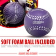 thumbnail image 5 of Franklin Sports Meshtek Kids Teeball Glove + Ball Set, 9.5 in, Purple/Pink/Yellow, Right Hand Throw, 5 of 7