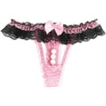 thumbnail image 1 of Braguitas de encaje de cintura baja para mujer - Ropa interior sexy lisa con silueta recta - Mezcla de poliéster, talla única, comodidad para todas las estaciones, 1 of 2