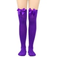 thumbnail image 5 of EHQJNJ Plus Size Black Stockings for Women Womens Long Socks Bowknot Pure Color Socks Thigh High Socks Over the Knee Socks Festival Christmas Knee High Stockings Plus Size Tall, 5 of 6
