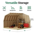 thumbnail image 5 of Little Cottage Co. 12x12 Classic Gambrel Barn with 4 ft. Sidewalls and Floor, Outdoor Wood Storage Shed Do-It-Yourself Precut Kit, 5 of 14