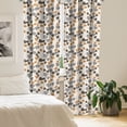 thumbnail image 2 of Ambesonne Leaves Curtains, Tropical Hawaiian Plantation, Pair of 28"x84", Champagne Multicolor, 2 of 5