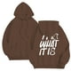 thumbnail image 3 of WILLBEST Sudaderas En Pareja para Hombre, Otoño e Invierno, Moda Informal, Letras Estampadas, Suéter con Capucha De Manga Larga XXXGrande, 3 of 7
