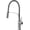 Brushed Nickel, variant on Swivel Kitchen Faucet with Pull Down Sprayer Stretchable Spring Deck Mounted Kitchen Sink Faucet High Arc Single Handle Kitchen Tap