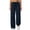 Navy, variant on Edvintorg Womans Pants Wide Leg Elastic Waisted Casual Trouser Loose Pant with Pocket Womens Fashion Army Green S-2XL