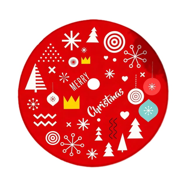 Falda Del Árbol de Navidad 90x90cm / 35.4x35.4In para la Decoración Inferior Del Árbol de Navidad