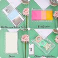 thumbnail image 3 of A6 Binder Pockets 12pcs Binder Pockets Budt Plr,clear Pvc 6 Holes Clear Sleeves Zipper F, 3 of 5
