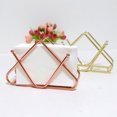 thumbnail image 5 of Wrought Iron Vertical Tissue Holder, Plated Metal V-Shaped Dining Table Triangle Tissue Holder, 5 of 5